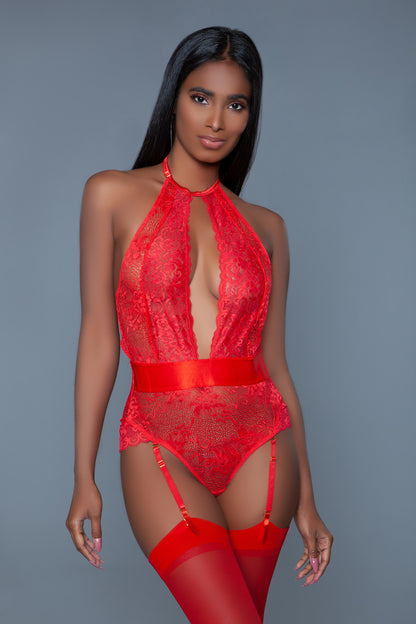 Ophelia Bodysuit: Embrace Chic Elegance with Floral Lace and Satin!