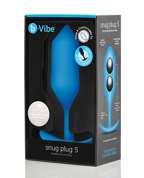B-vibe Weighted Snug Plug 5 - 350g Premium Comfortable Anal Plug