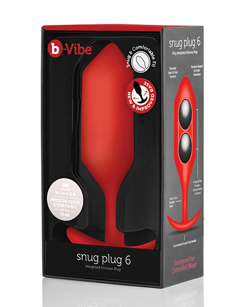 B-vibe Weighted Snug Plug 6 - Premium Silicone Weighted Anal Plug