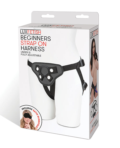 Lux Fetish Beginners Strap-On: Explore with Comfortable, Adjustable Harness - Black
